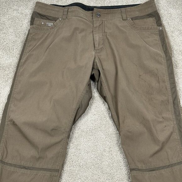 KUHL Radikl Pants Hiking Stretch 40x30 Men's Brown Taupe Outdoors Trail Camping - Picture 2 of 9